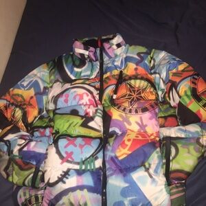 Protocol Graffiti Bubble Coat Size XL